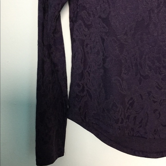 Simply Vera Wang Petite S Small 6 - 8 Purple Shirt Top Long Sleeve Stretch NWOT - Picture 5 of 6